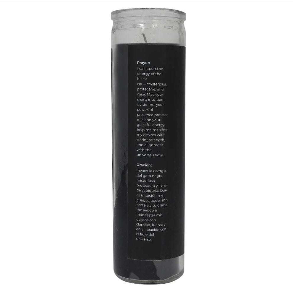 7 Day Glass Ritual Candle - Black Cat