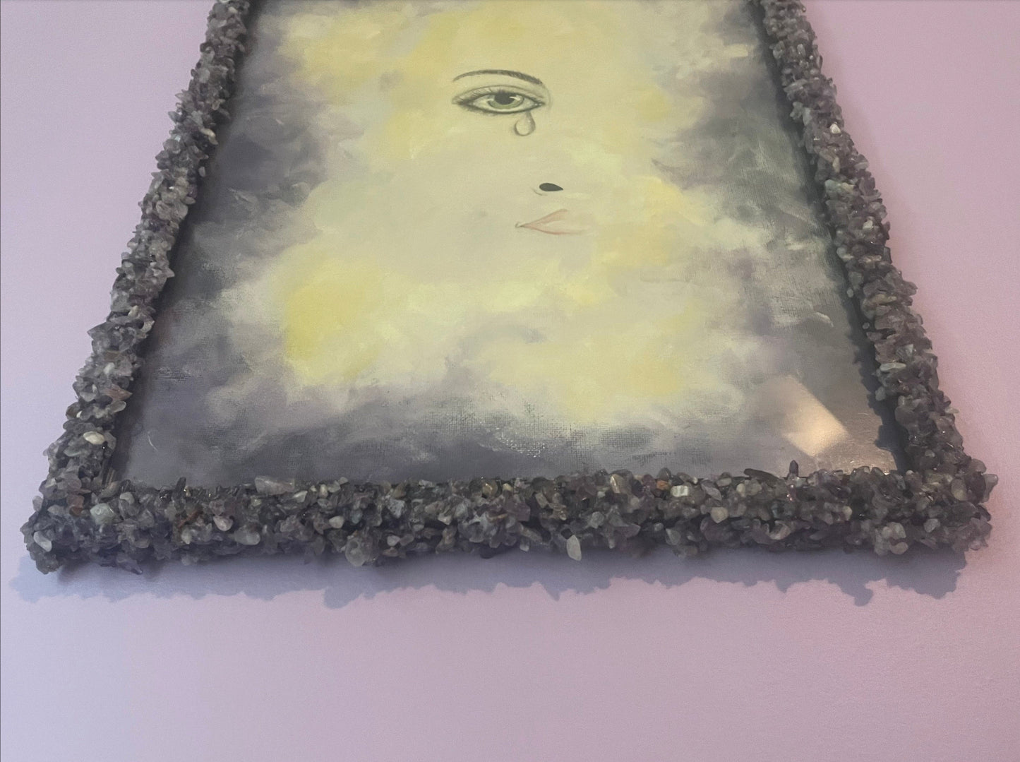 Beautiful Amethyst Chip 11” x 14” picture frame.