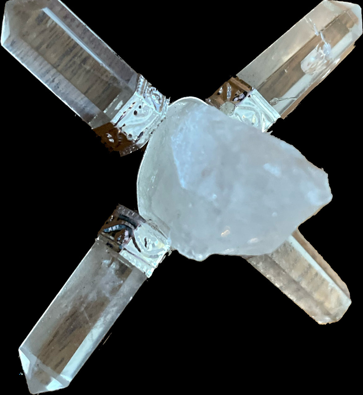 Clear Quartz Crystal Raw 4 Point Energy Generator (uncut)