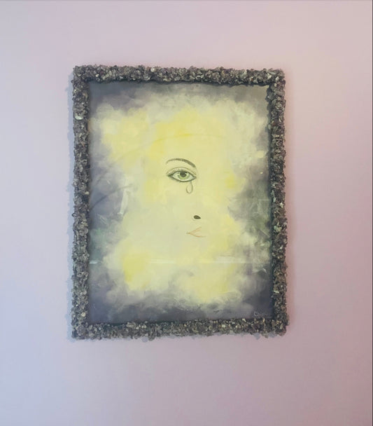 Beautiful Amethyst Chip 11” x 14” picture frame.