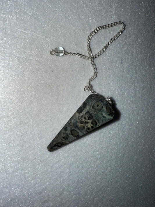 Nice Serpentine Pendulum is 1.75” and with chain is 9”