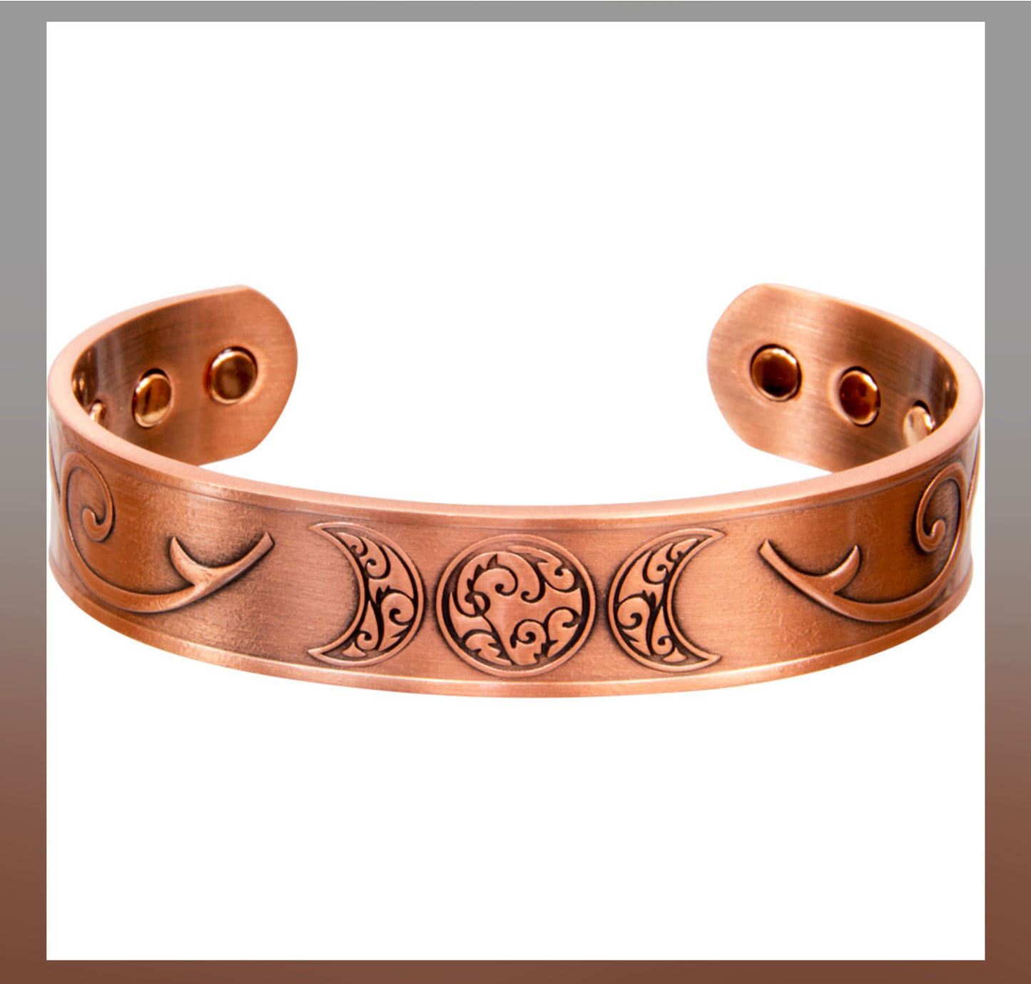 Stunning Magnetic Copper bracelet - TRIPLE MOON