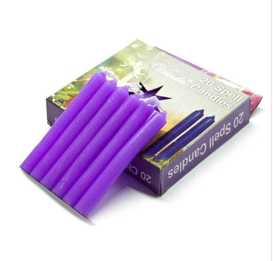 CHIME Set of 20 piece PURPLE 4” ritual candles -MINI