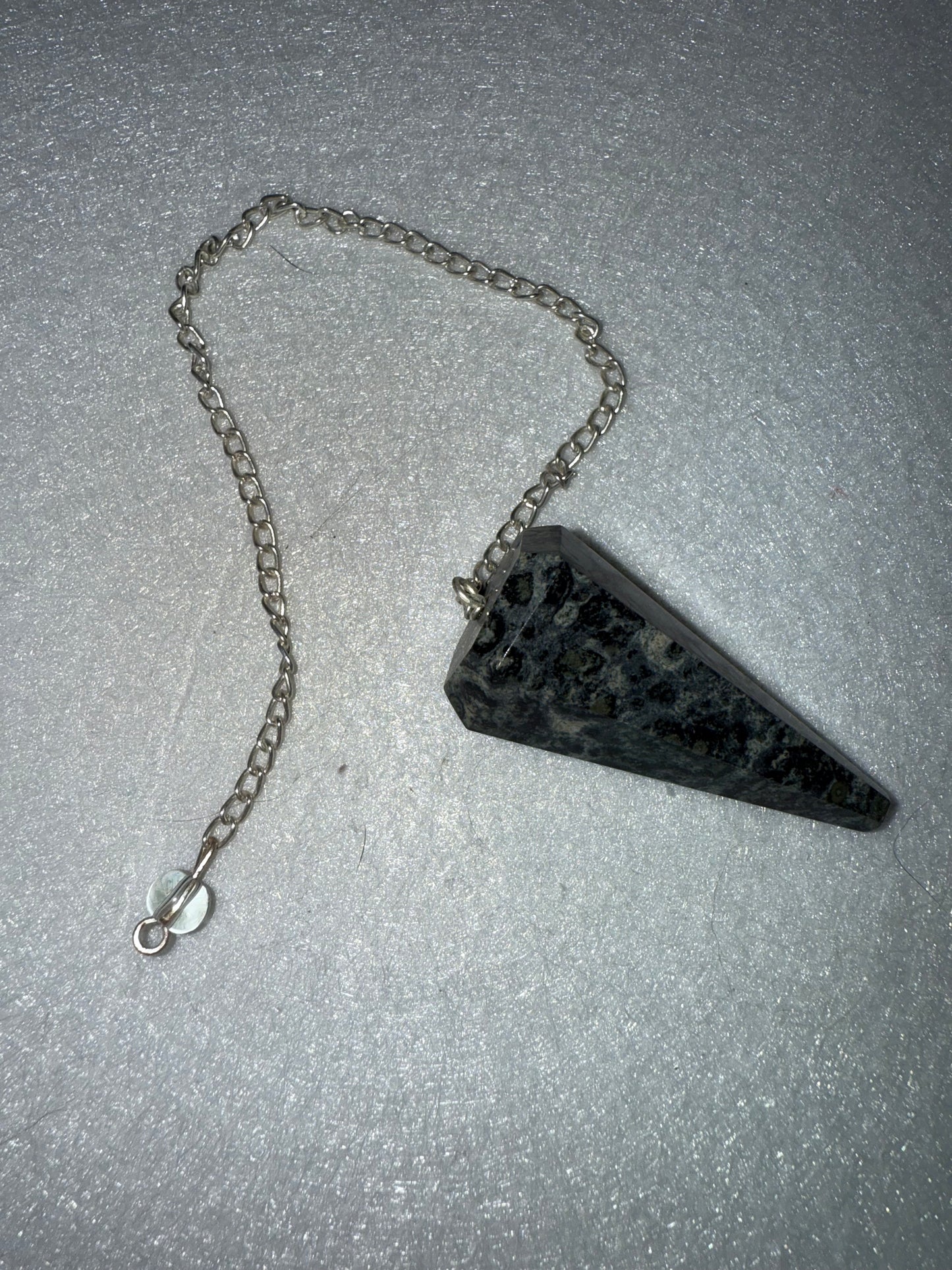 Serpentine Pendulum is  1.75” and with chain is 9.25”