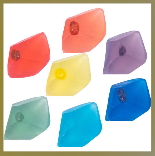 Crystal Infused Soap - 7 Chakras - 7 pieces
