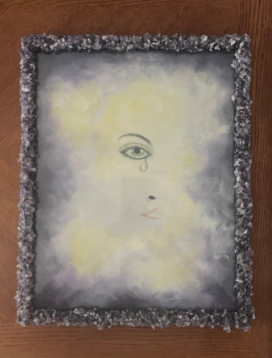 Beautiful Amethyst Chip 11” x 14” picture frame.
