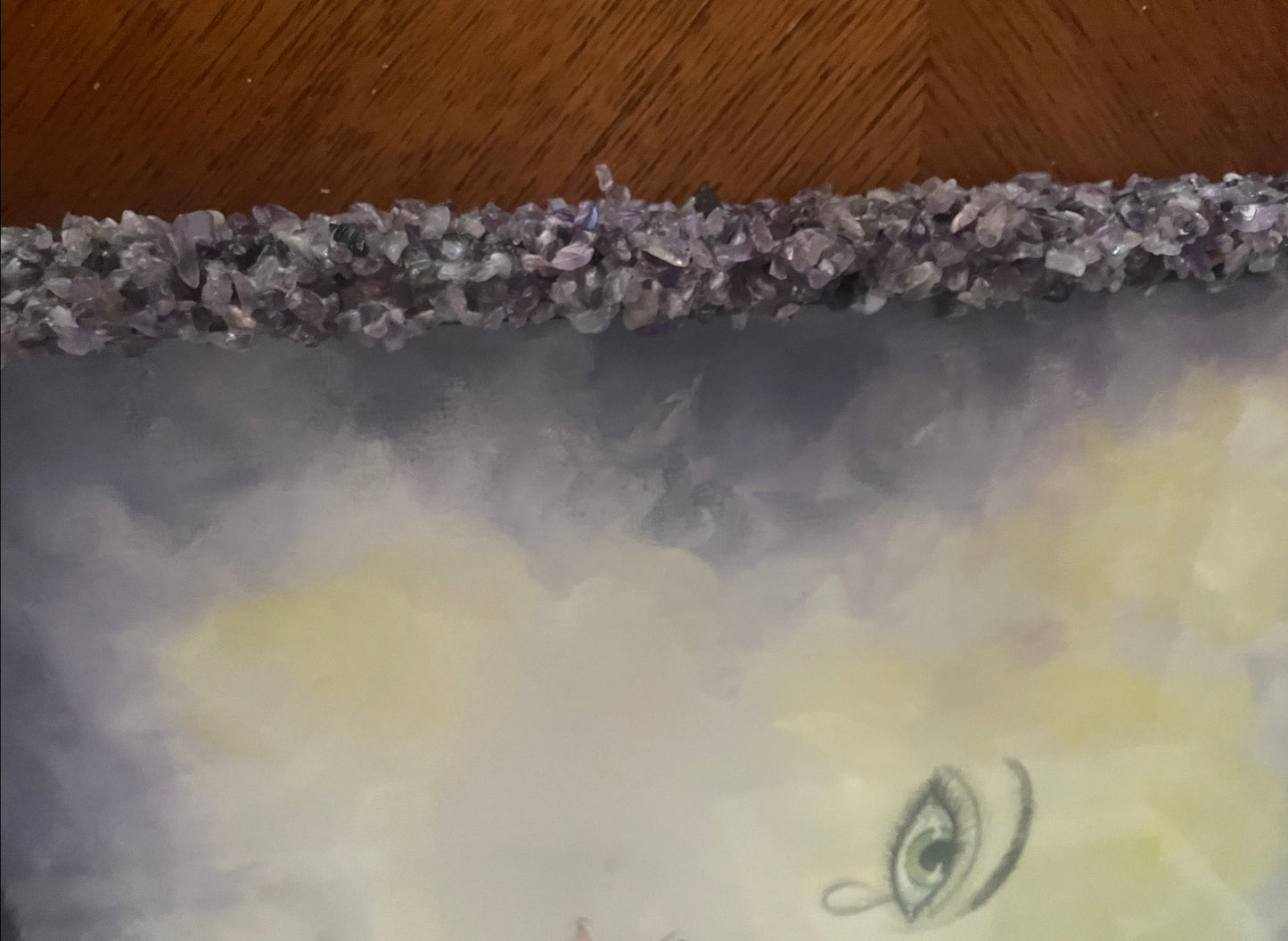Beautiful Amethyst Chip 11” x 14” picture frame.