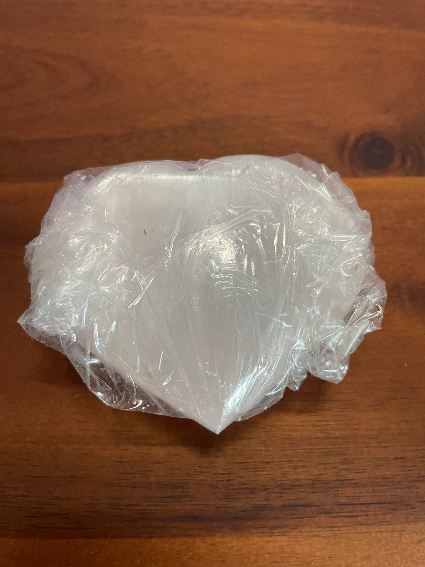 Pretty Selenite  heart Flower of Life