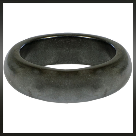 Hematite Ring Plain Round Band Magnetic - Oops, it broke!!