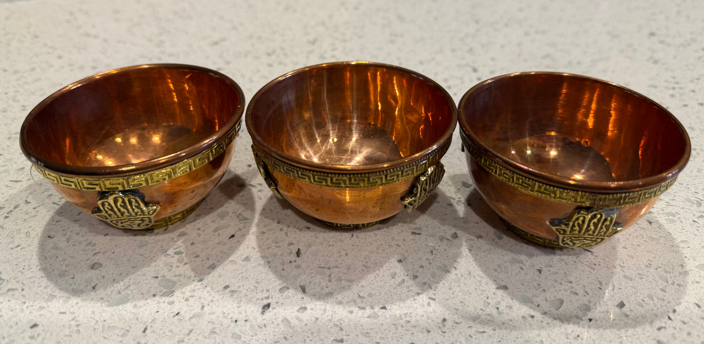 Copper Bowl Incense & Charcoal Burner - Fatima