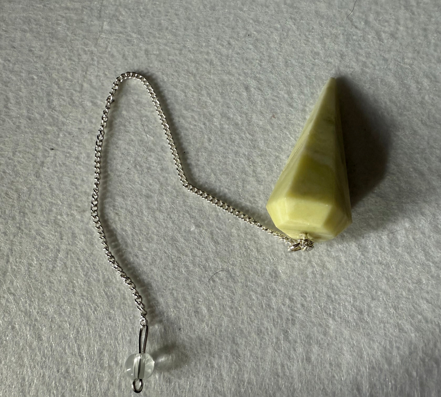 Nice Serpentine Pendulum is 1.65” and with chain is 9”