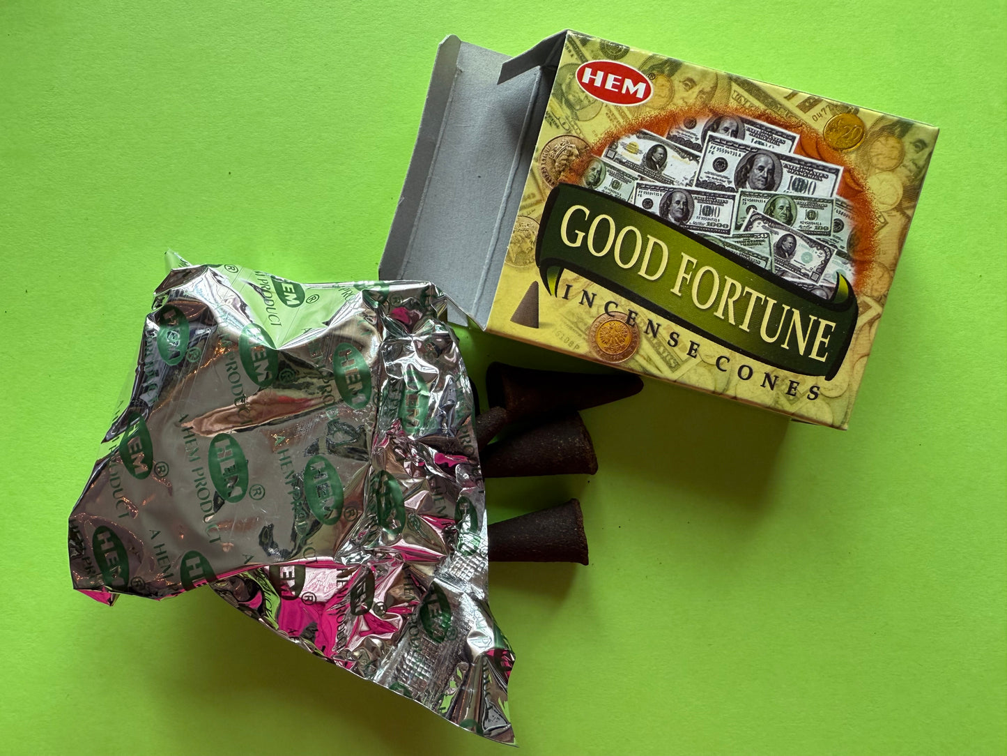 Hem Incense Cones Good Fortune Awesomely fragrant! Two boxes total 20 cones