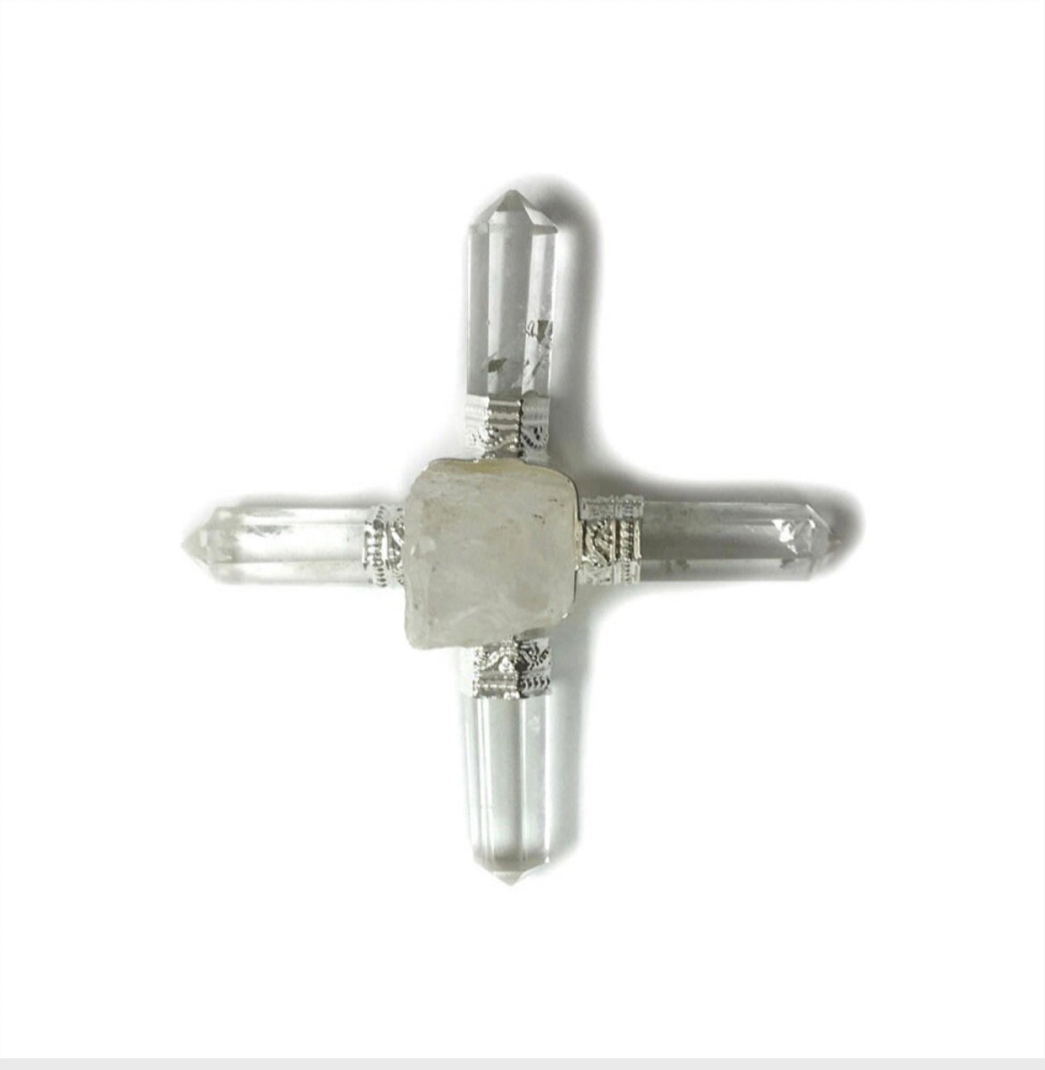Clear Quartz Crystal Raw 4 Point Energy Generator (uncut)