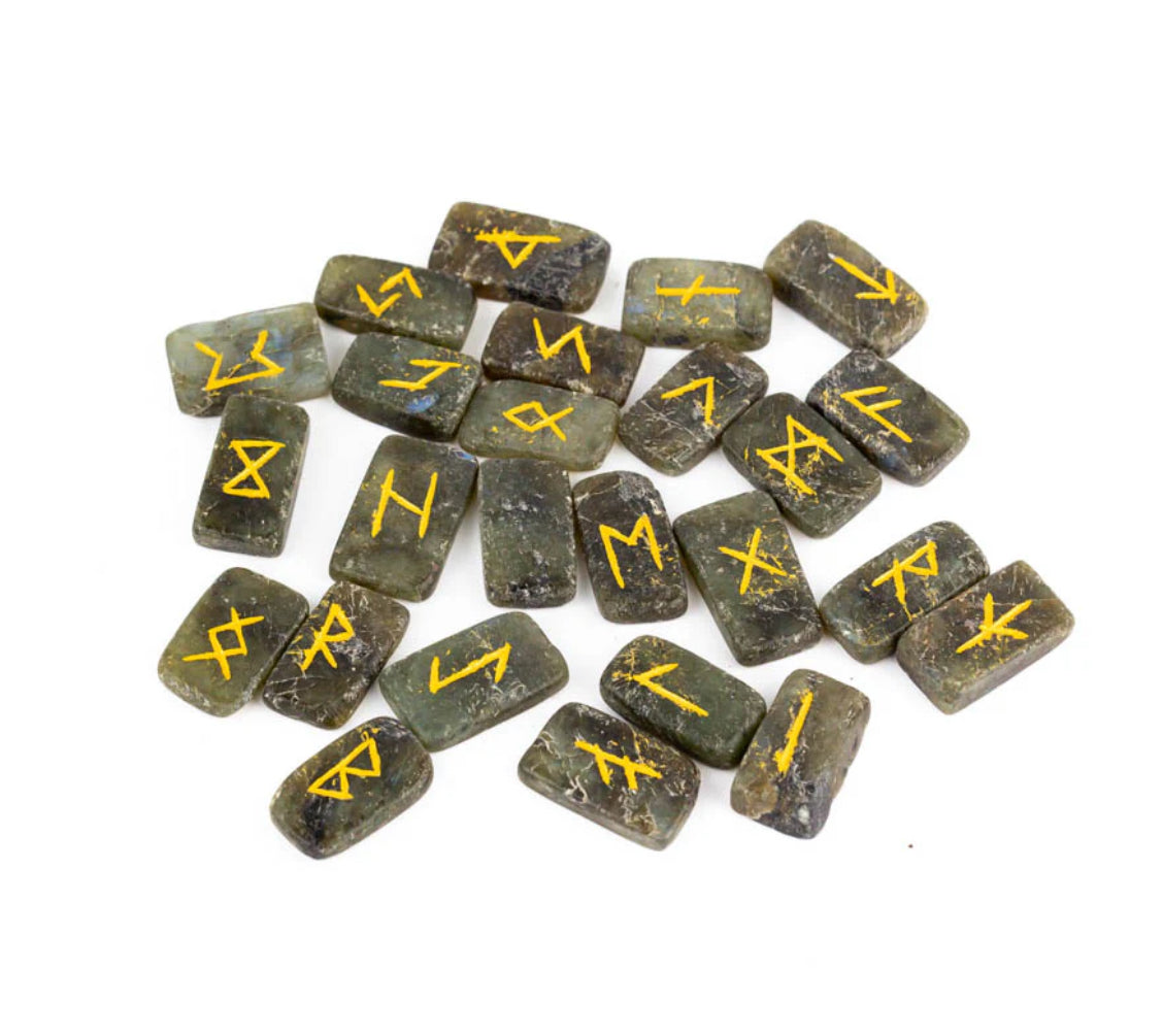 Stunning Tiger’s Eye Runes Stones - 25 pieces