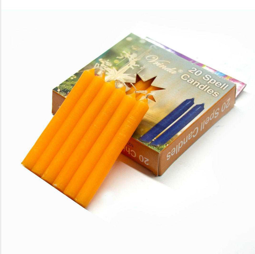 CHIME Set of 20 piece ORANGE 4” ritual candles -MINI