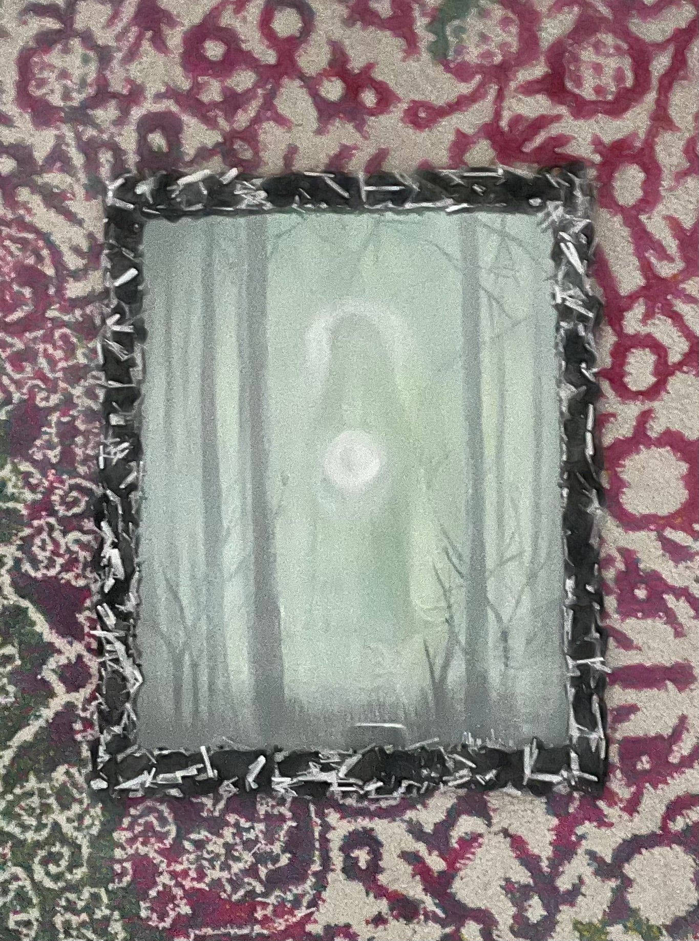 Beautiful Black Tourmaline and Selenite 11” x 14” picture frame and “The Holy One” print.