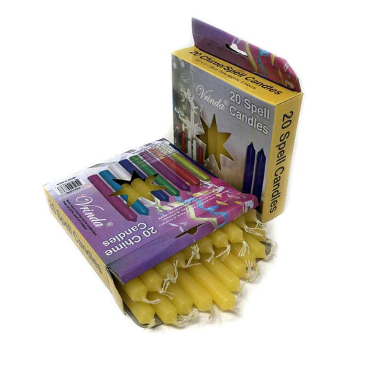CHIME Set of 20 piece YELLOW 4” ritual candles -MINI