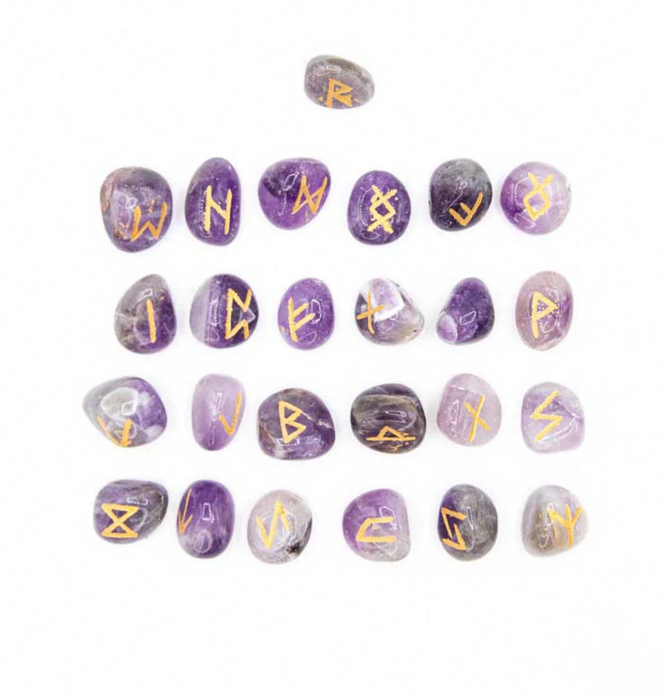 Stunning Tiger’s Eye Runes Stones - 25 pieces