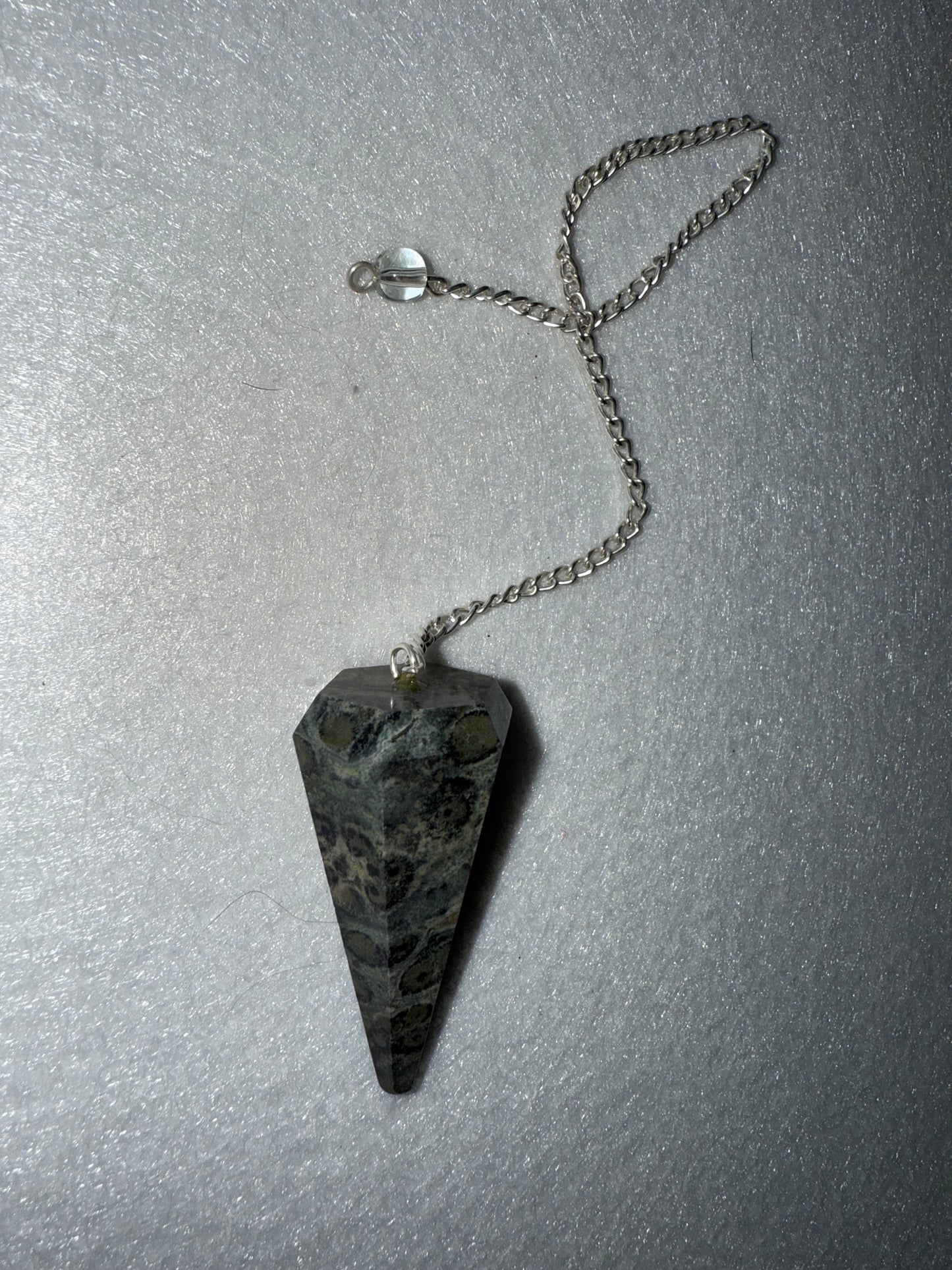 Nice Serpentine Pendulum is 1.75” and with chain is 9”