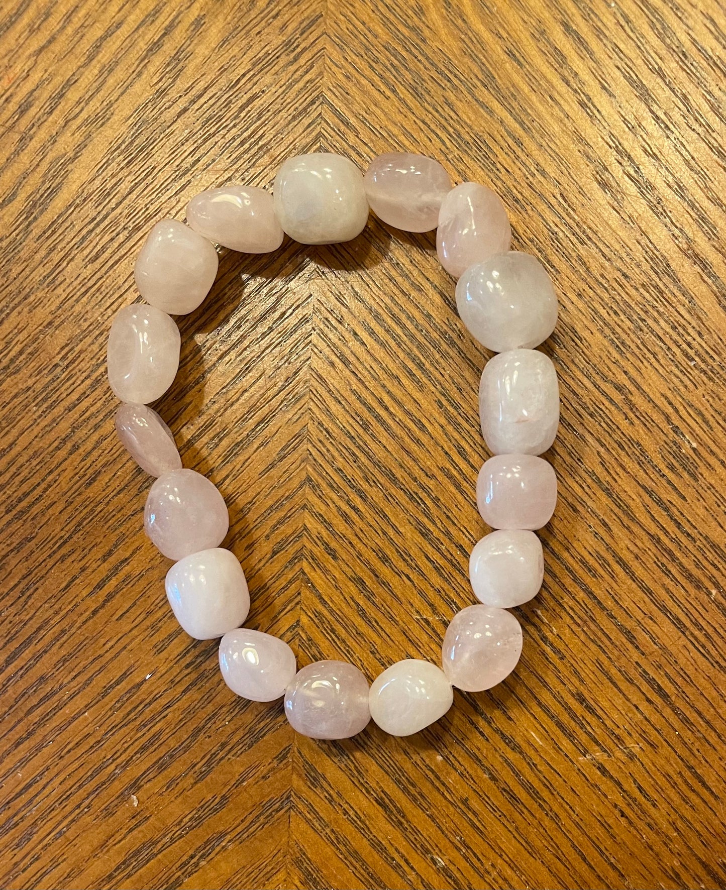Beautiful Pink rose, quartz, chunky bracelets for love, perfect gift for mom, friends, daughters and pink lovers! One size fits all.
