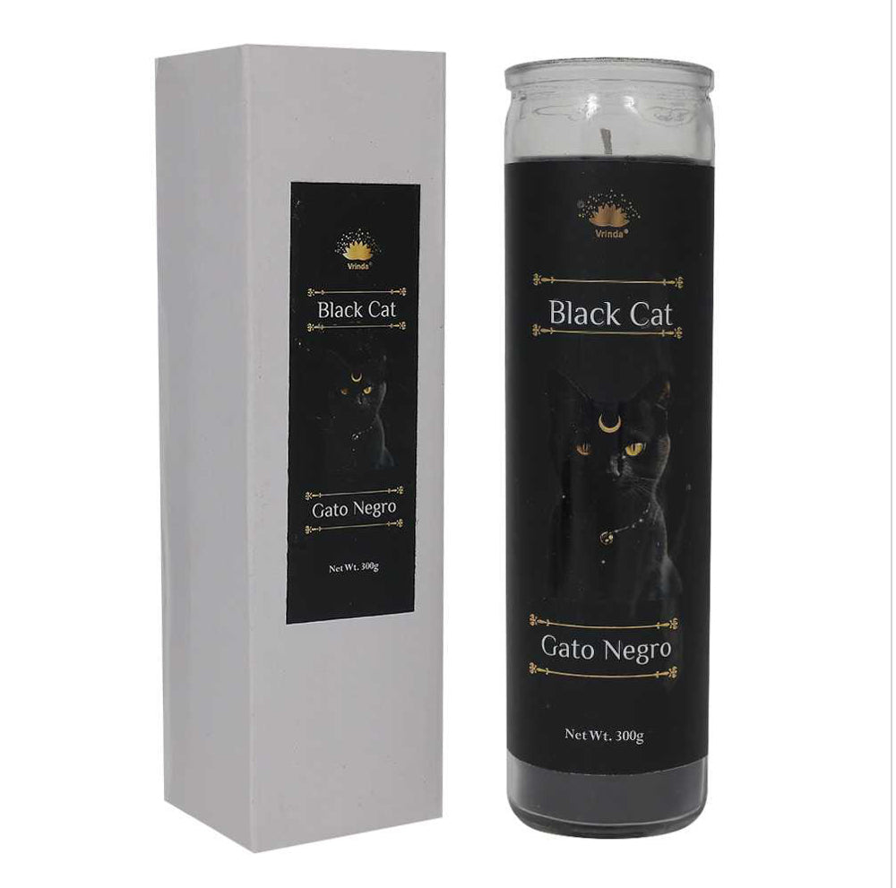7 Day Glass Ritual Candle - Black Cat