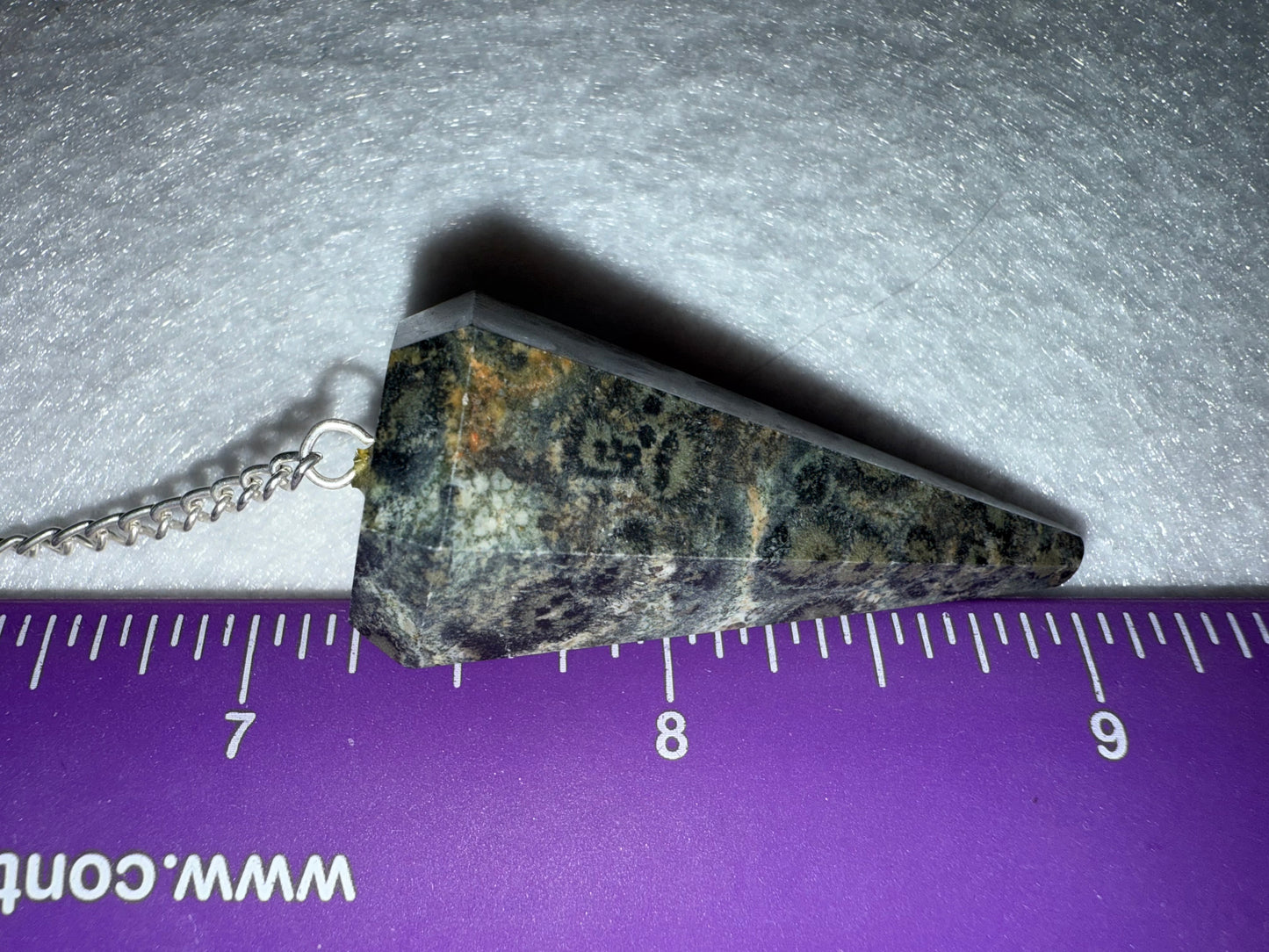 Nice Serpentine Pendulum is 1.75” and with chain is 9”