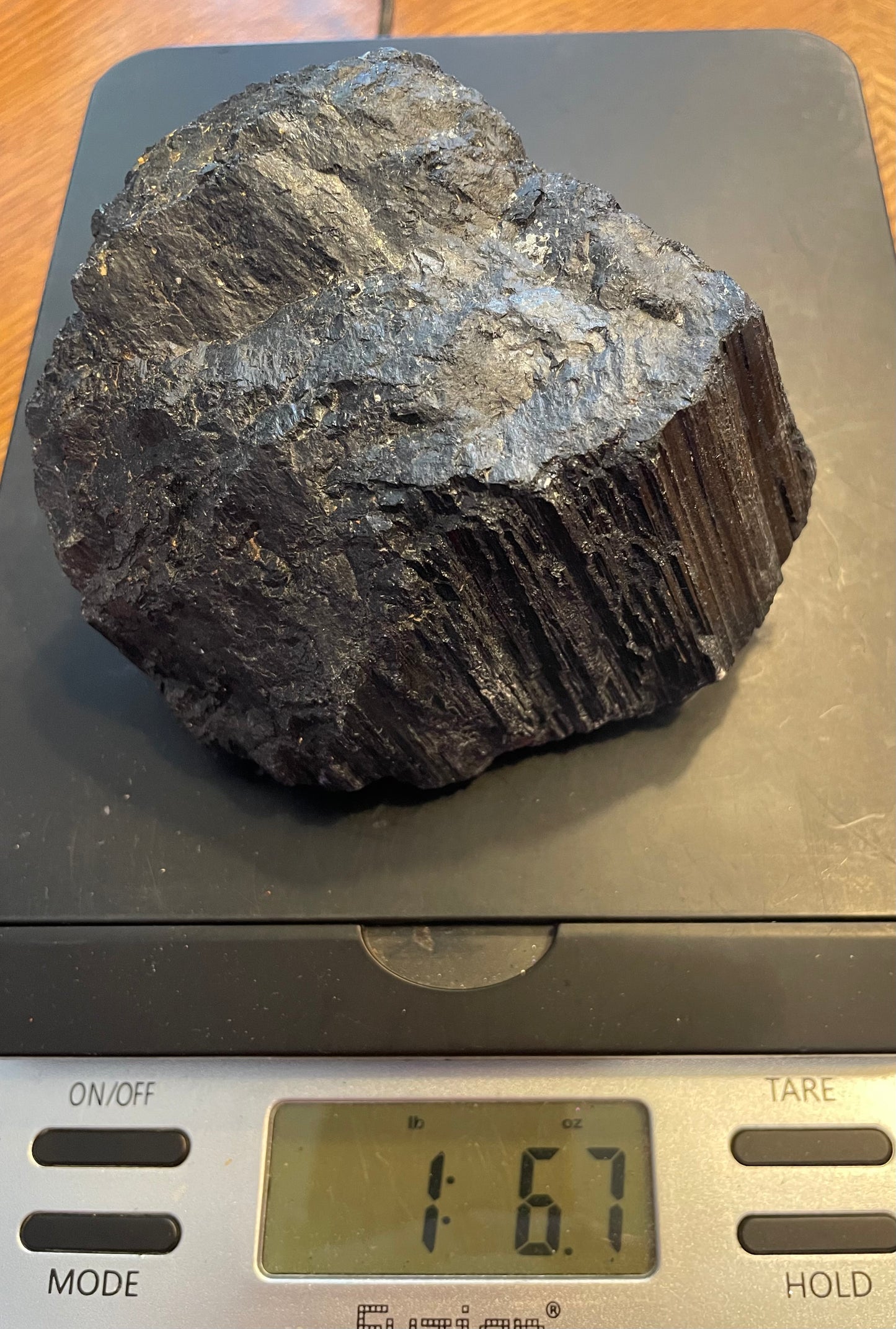 Black Tourmaline raw piece 1 pound 7 oz