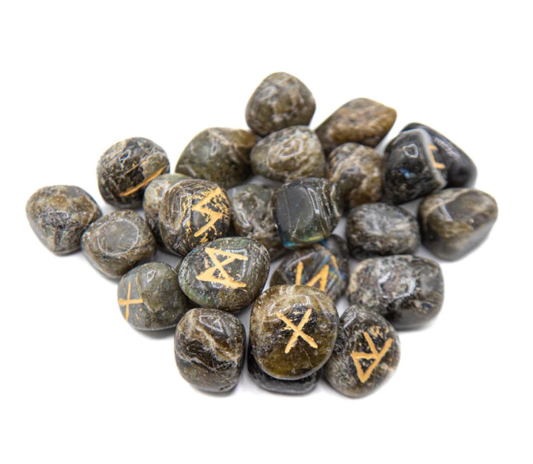 Stunning Tiger’s Eye Runes Stones - 25 pieces