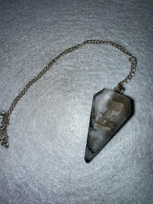 WOW! Rainbow moonstone Pendulum for meditation, dowsing, Reiki etc