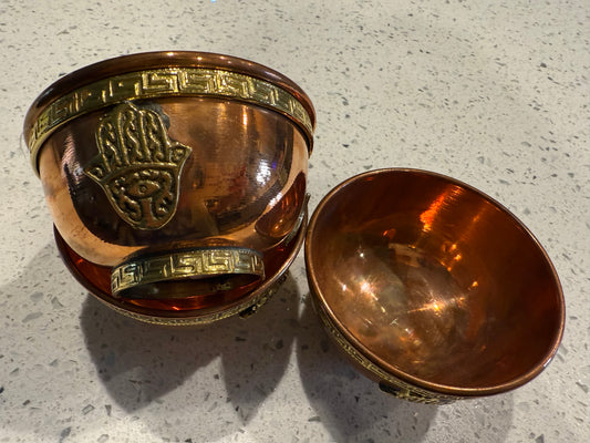 Copper Bowl Incense & Charcoal Burner - Fatima