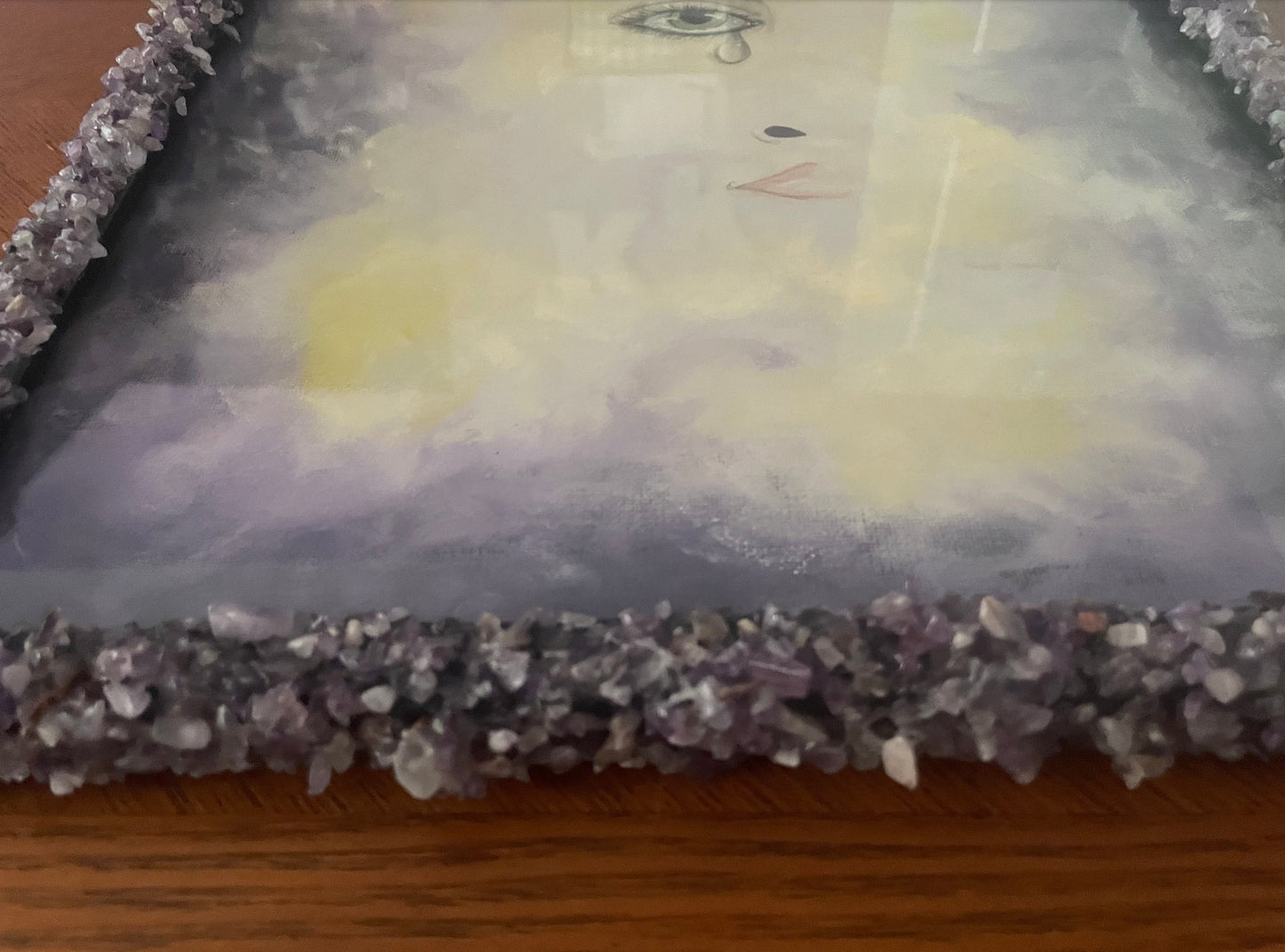 Beautiful Amethyst Chip 11” x 14” picture frame.