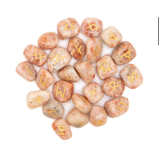 Beautiful Sunstone Runes Stones - 25 pieces