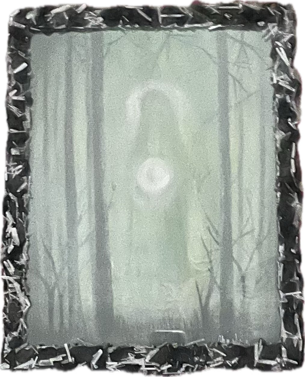 Beautiful Black Tourmaline and Selenite 11” x 14” picture frame and “The Holy One” print.