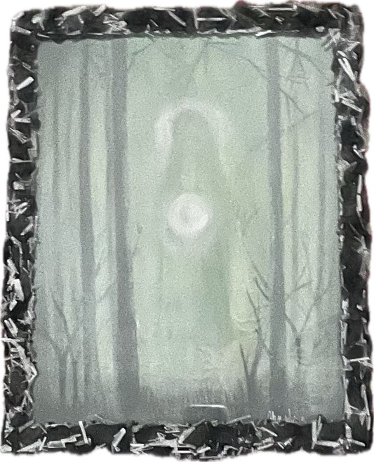 Beautiful Black Tourmaline and Selenite 11” x 14” picture frame and “The Holy One” print.
