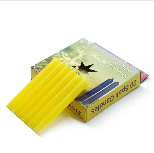 CHIME Set of 20 piece YELLOW 4” ritual candles -MINI