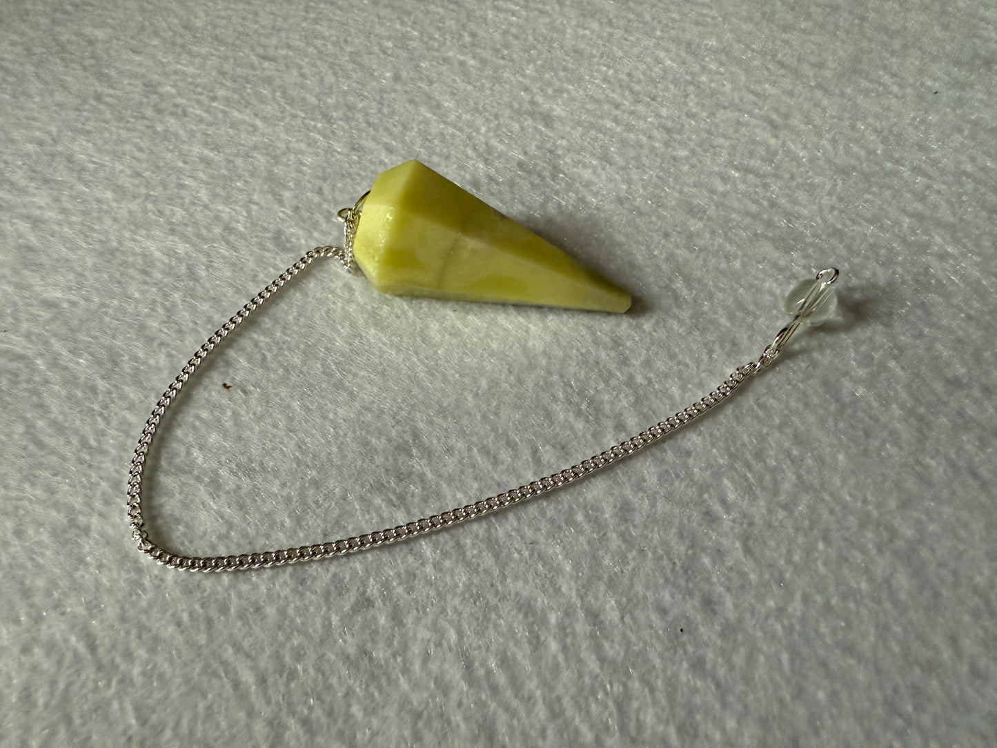Very Unique Serpentine Pendulum is  1.65” and with chain is 9”