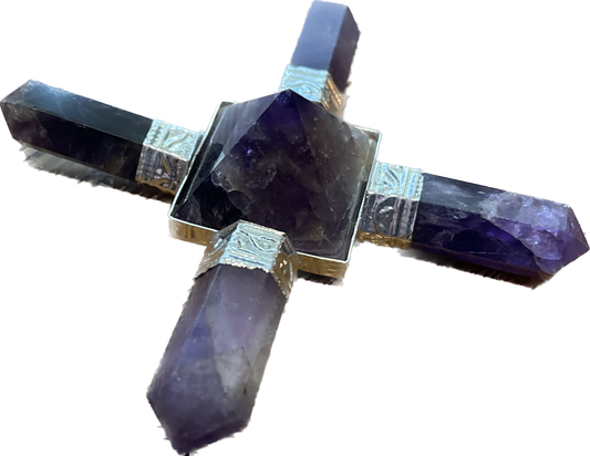 Pyramid Amethyst Energy Generator 4 Point