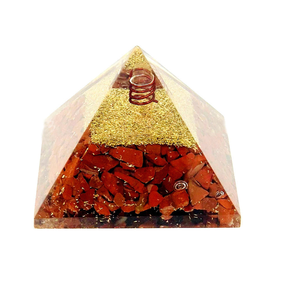 Sacral Chakra Orgone - Carnelian 55-60mm Energy Pyramid
