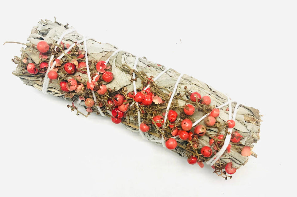 Schinus molle (California Pepper Tree) and white sage 4"