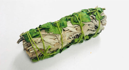 White sage smudge with green Eucalyptus 4“