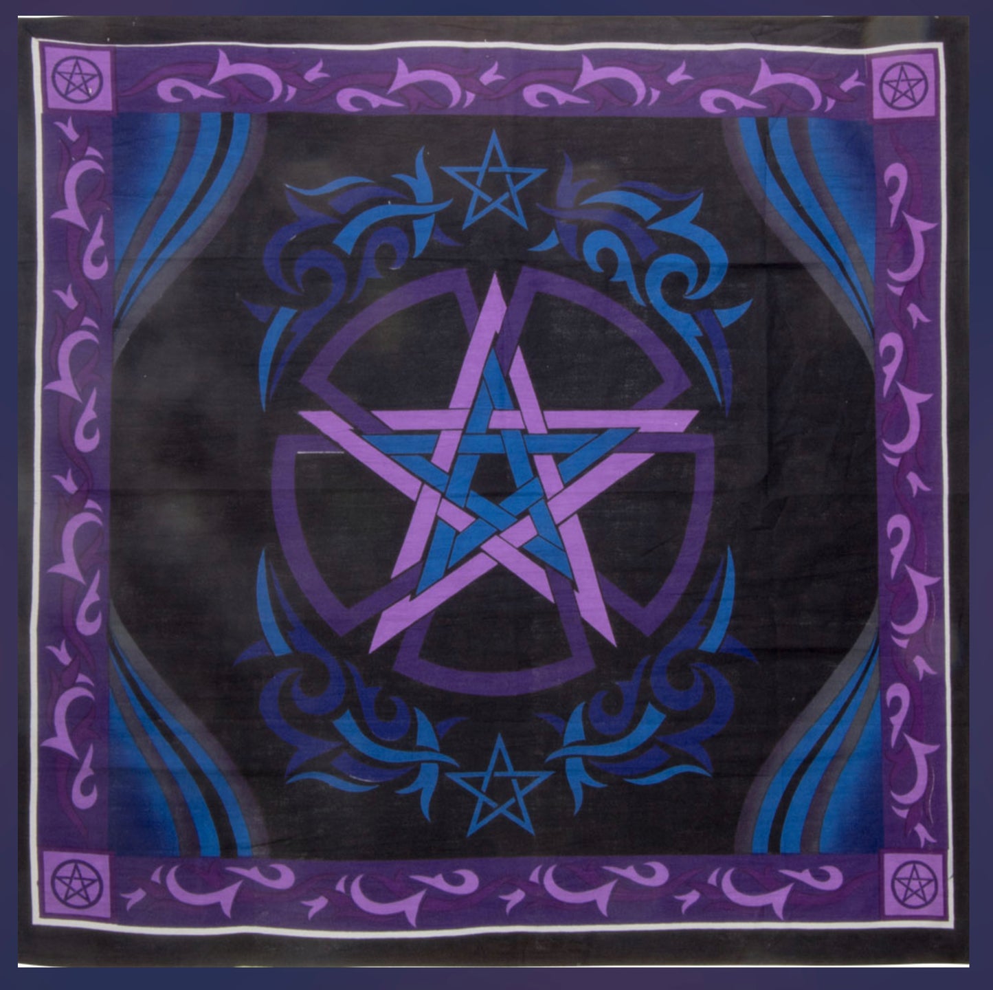 36” Blue and Purple Alter Cloth with Pentacle