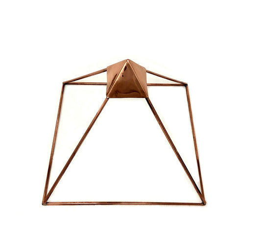 Copper Pyramid 9" for energizing crystals and pendulums and for meditation and healing. Foldable