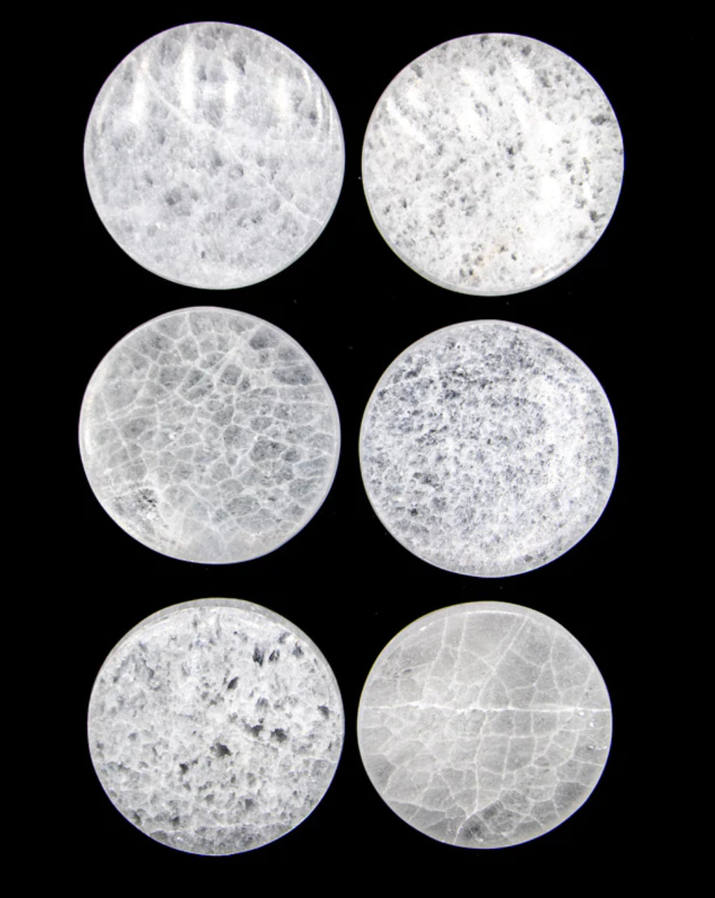 Beautiful Round Selenite Charging Plate