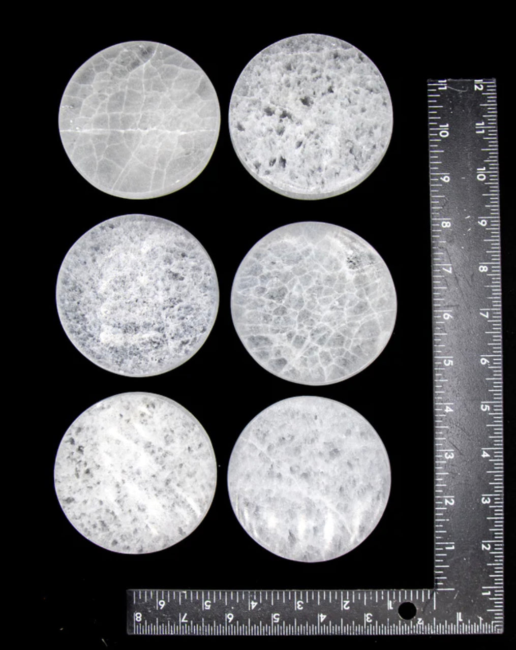 Beautiful Round Selenite Charging Plate