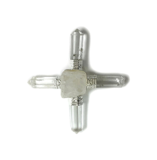Clear Quartz Crystal Raw 4 Point Energy Generator (uncut)