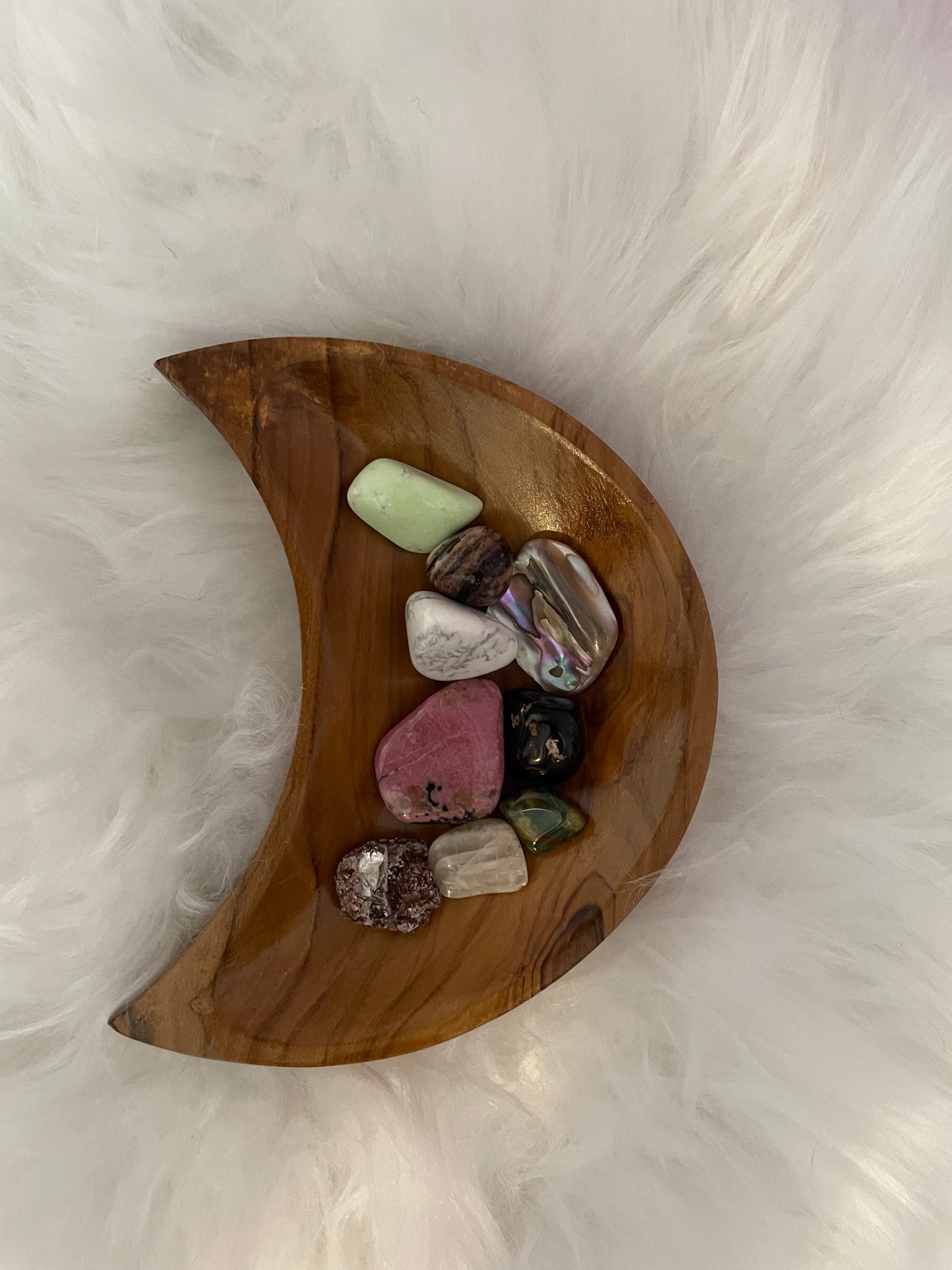 Teak Wood Bowl - Crescent Moon 5” Altar Bowl
