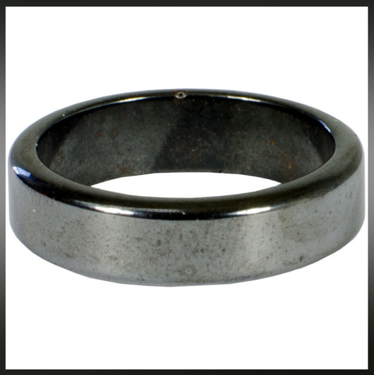 Hematite Ring Plain Band Magnetic - Oops, it broke!!