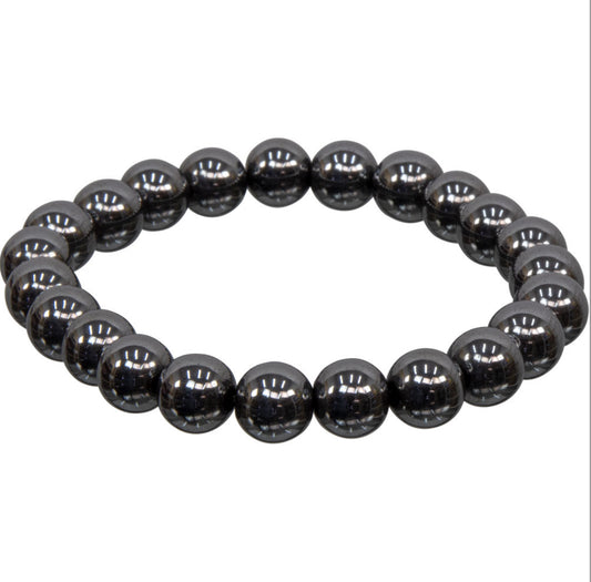 Hematite 8mm bracelets. One size fits all.
