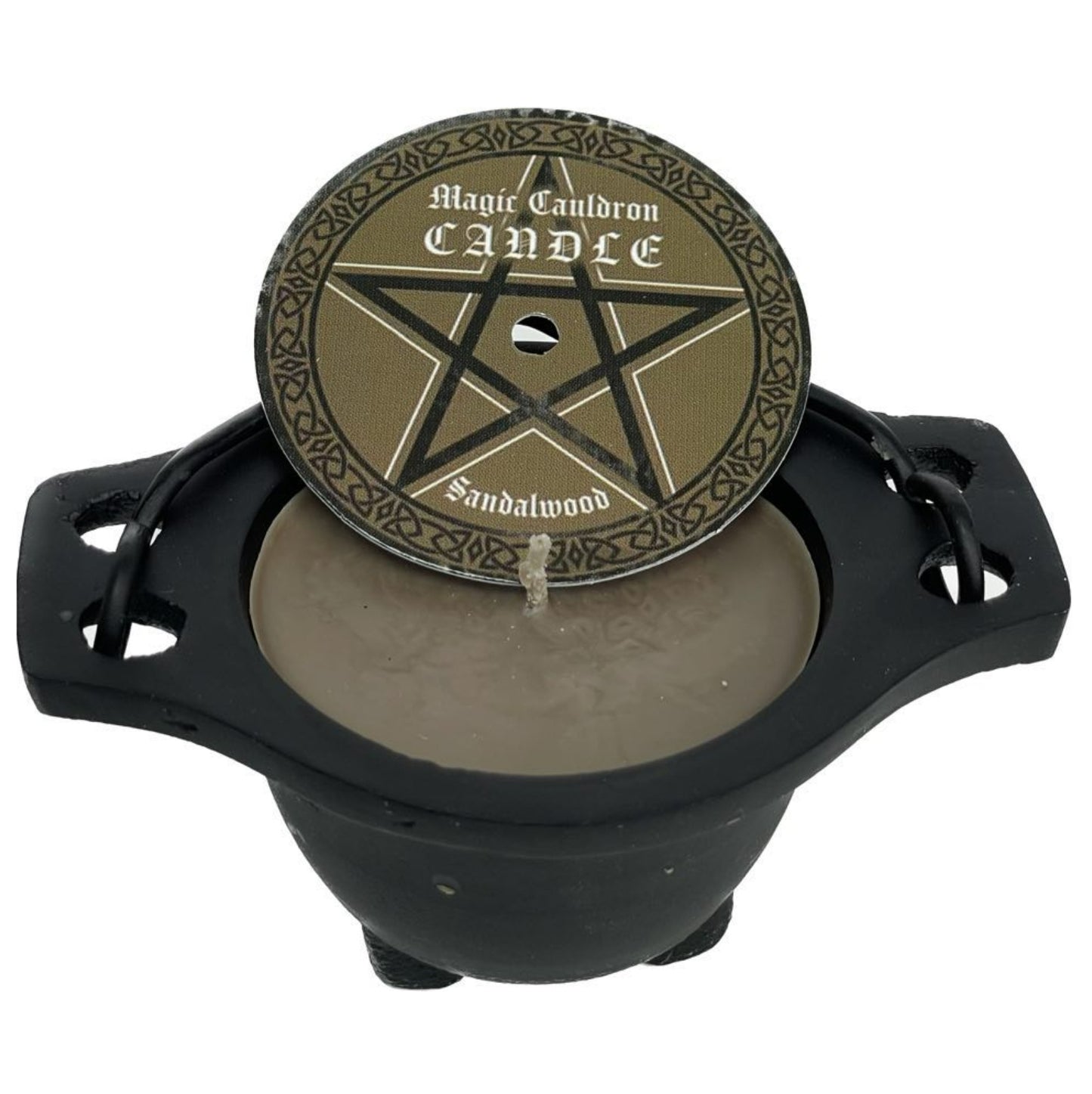 Magic Cauldron Candle - Sandalwood with Amethyst