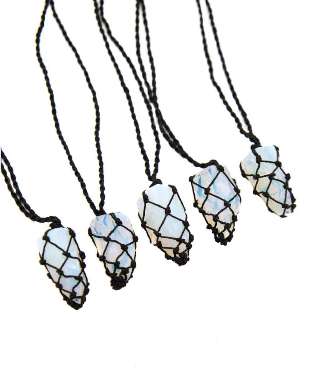 Uniquely crafted Hemp Macramé necklace with Chevron Amethyst crystal